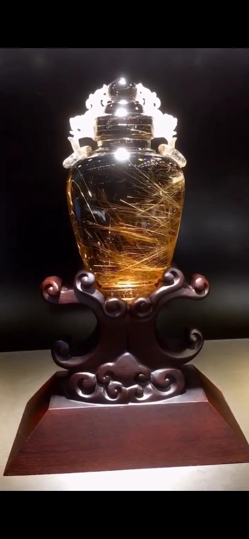 天然水晶原石超大摆件,天然水晶18寸黄色天然水晶球摆件