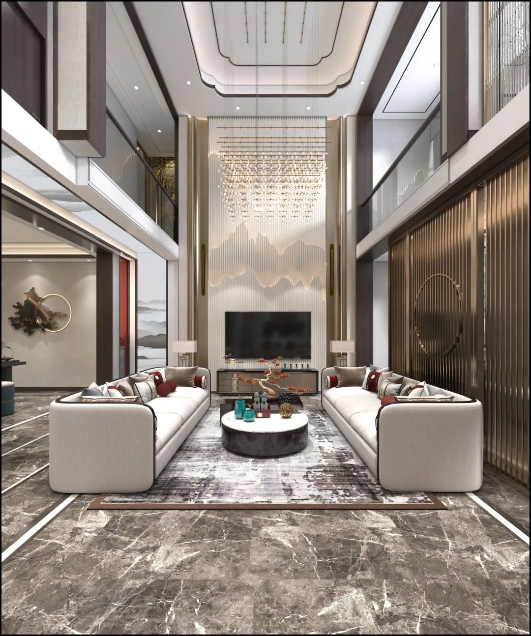 别墅挑空客厅怎么介绍,挑空客厅豪宅