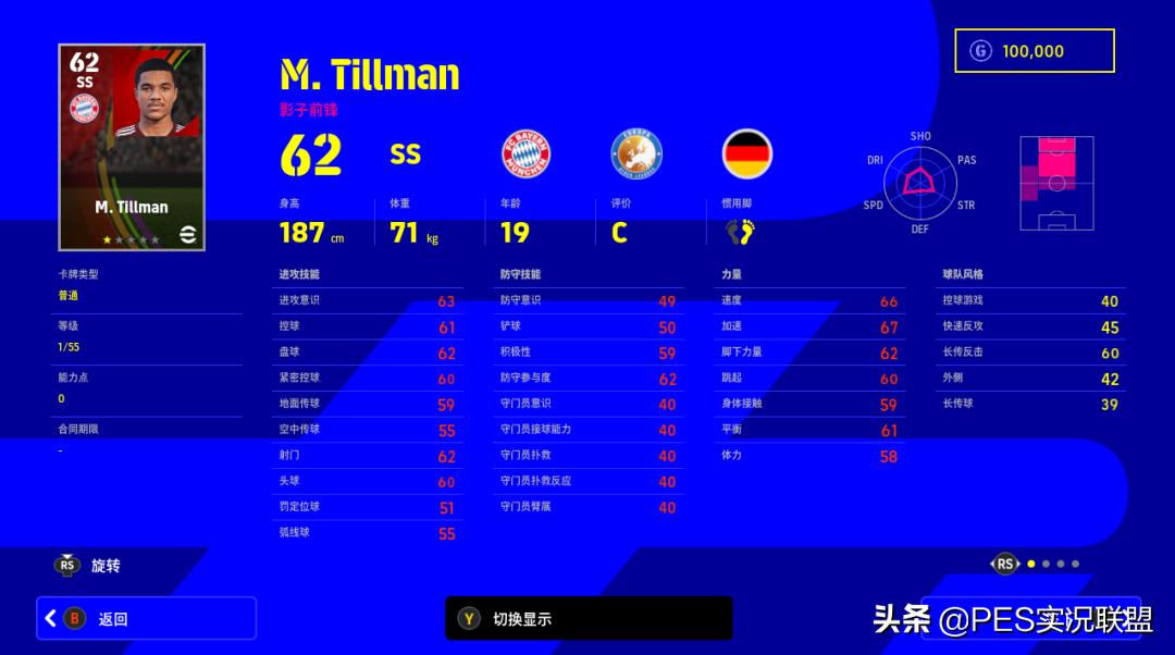 实况足球诺伊尔详细资料,实况足球拜仁诺伊尔
