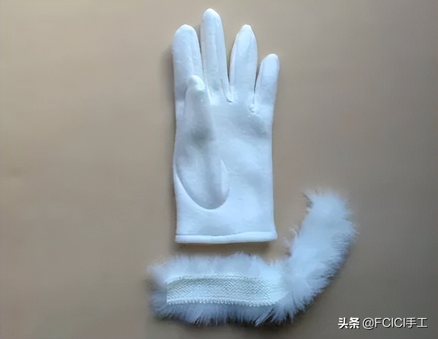 手工布艺手套编织教程,手套的裁剪纸样