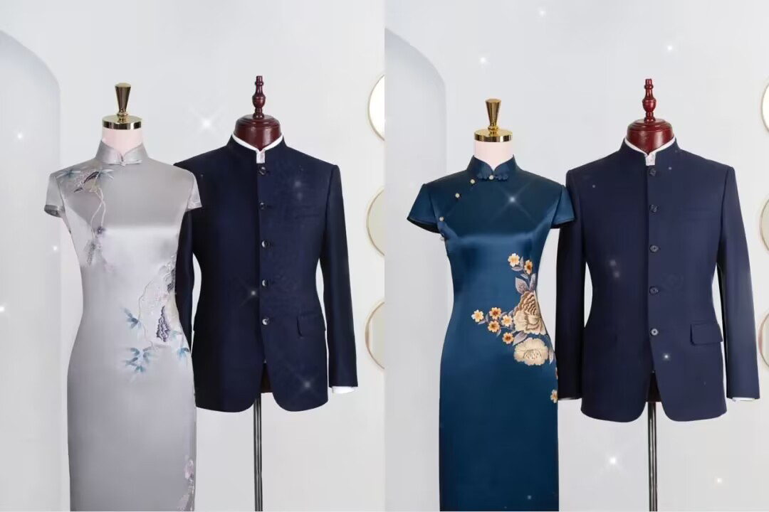 父母婚礼上的着装,婚礼上新郎父母的穿着