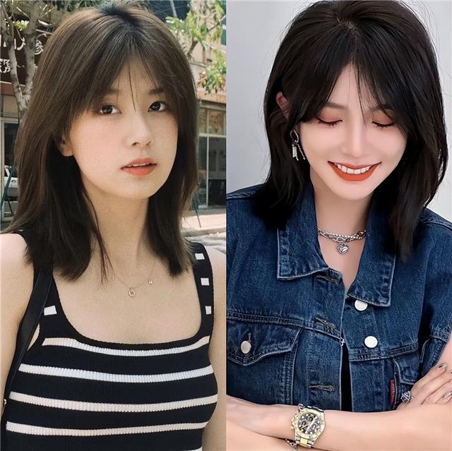 齐肩锁骨发女2020流行发型内卷,齐肩减龄层次锁骨发