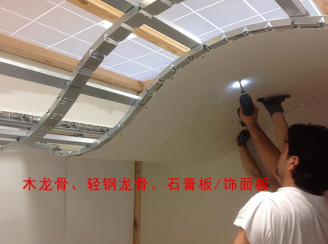 阳台包弧形吊顶施工图,弧形吊顶在施工图中怎么表示出来