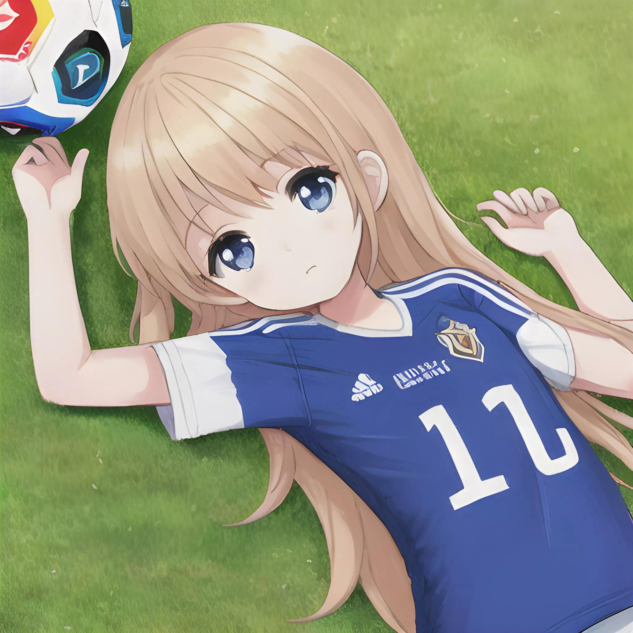 二次元足球宝贝壁纸,近日ai绘画爆款作品