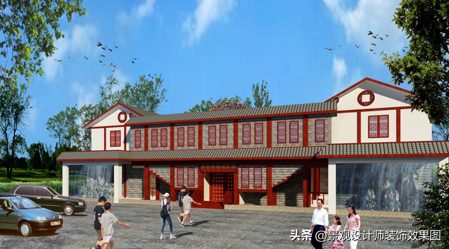 农家乐设计田园风,农家乐饭店设计案例效果图