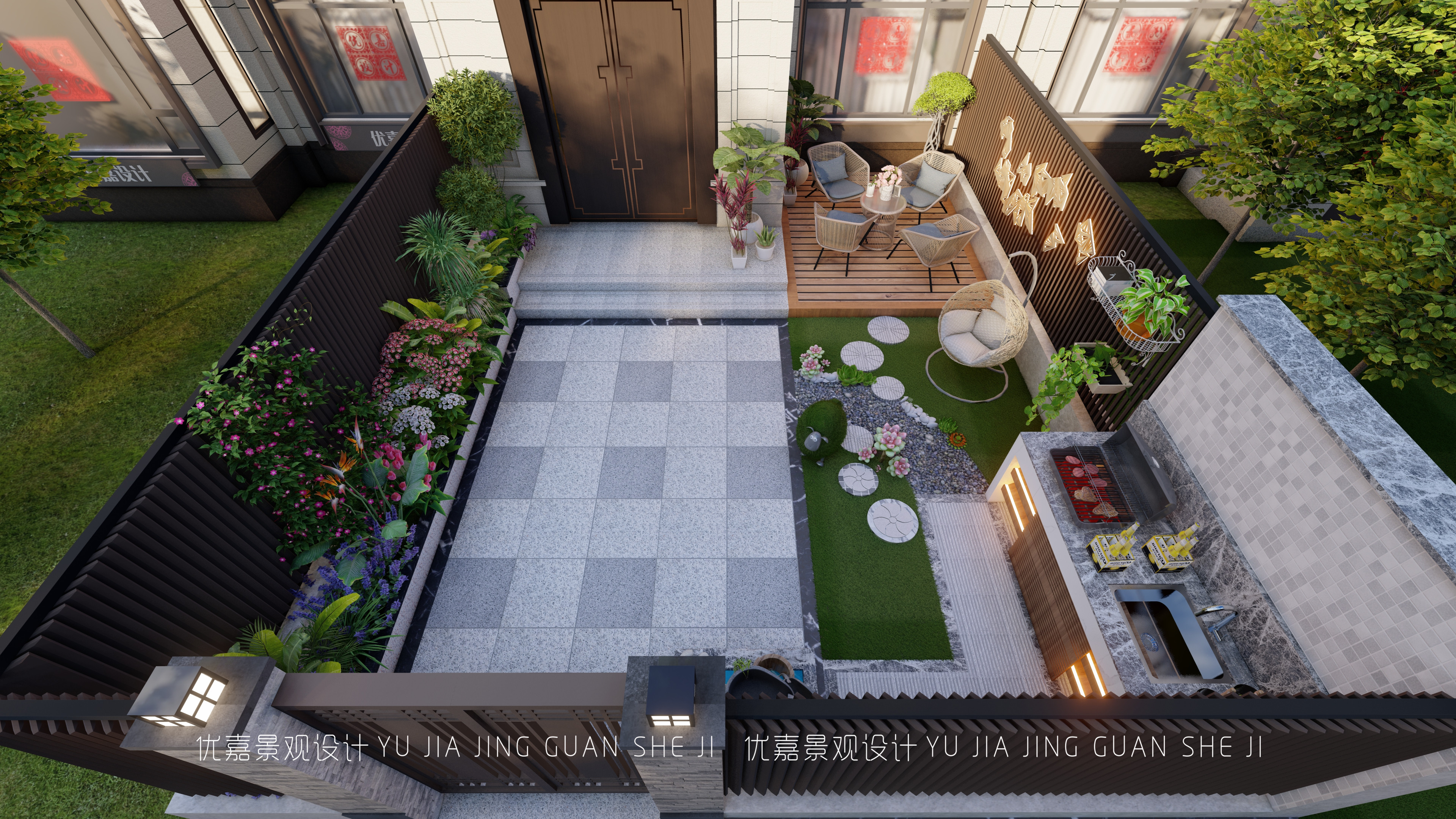 院子不用太大,家庭实用小院子