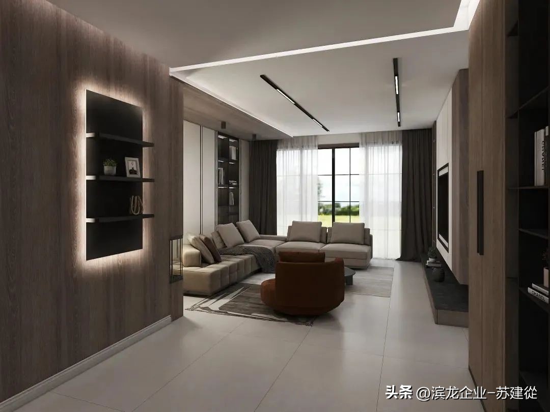 400x800的素色砖搭配淋浴房效果图,亮光砖如何搭配无主灯