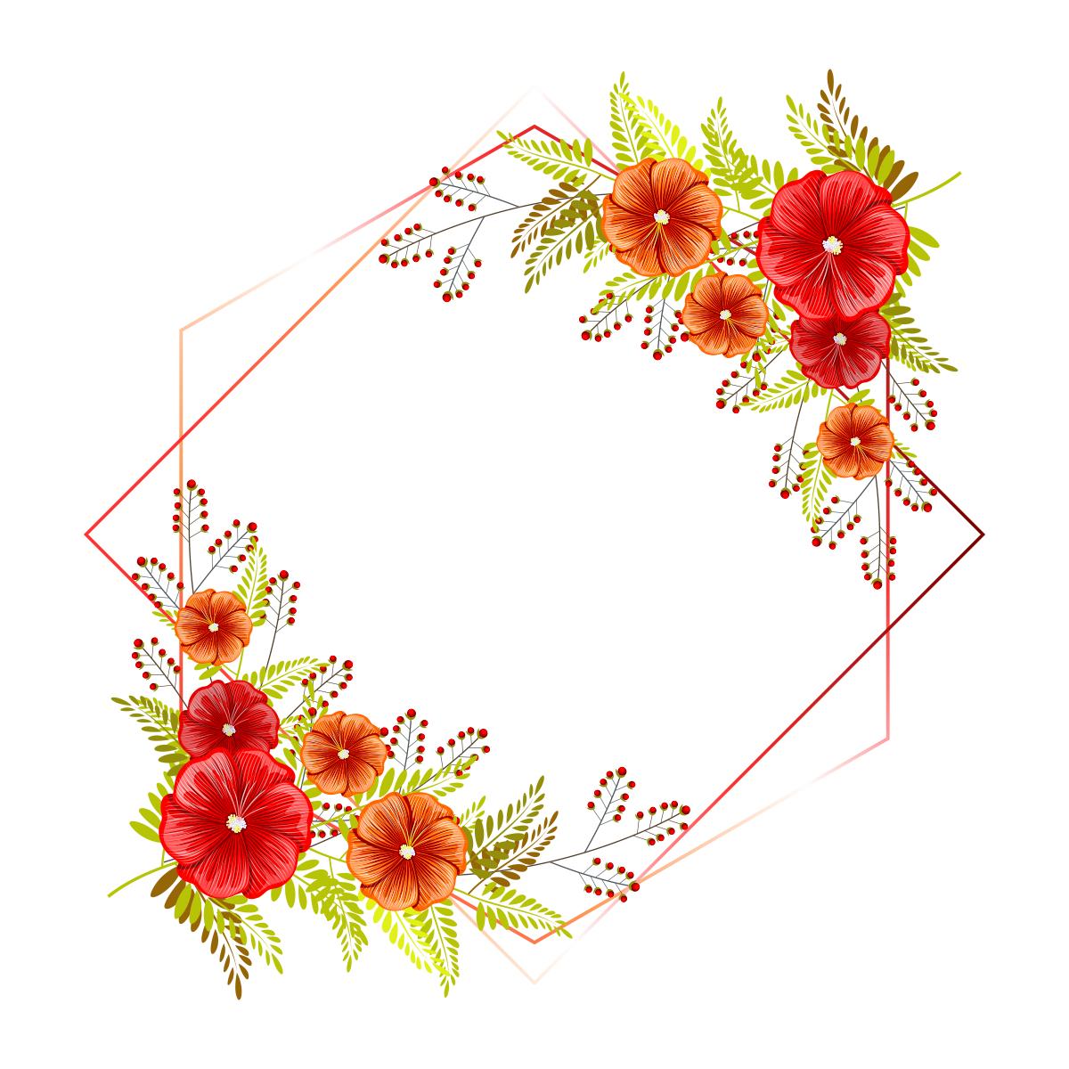 漂亮的彩色边框图片大全,好看的绿叶边框