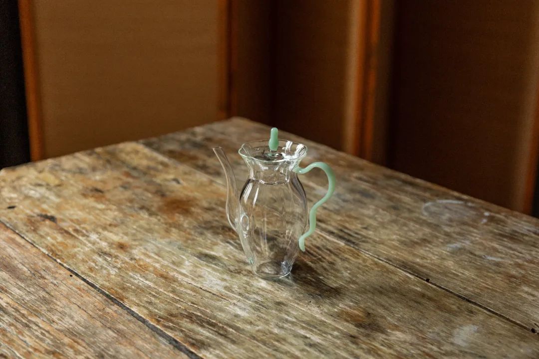 原色玻璃绿茶壶,中式玻璃绿茶壶