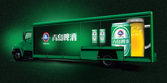 青岛啤酒瓶身背标,青岛啤酒红标和绿标的区别