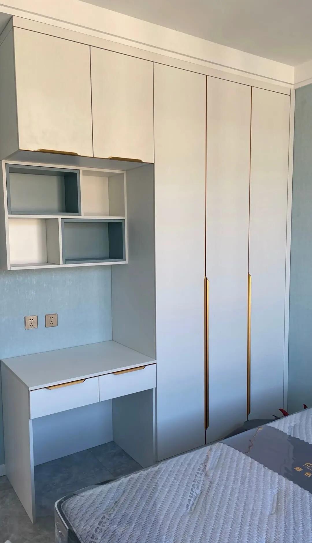 衣柜与学习桌一体效果图,衣柜学习桌一体柜成品