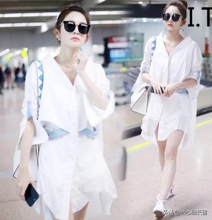 t恤加上立体感强的衬衫气场全开,女式短袖t恤衬衫