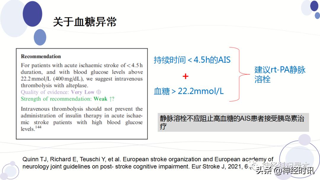 关于急性缺血性卒中静脉溶栓决策的若干问题