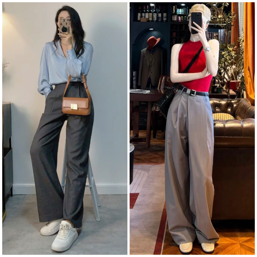 有垂感的灰裤子怎么搭配,有垂感的灰色裤子怎样搭配