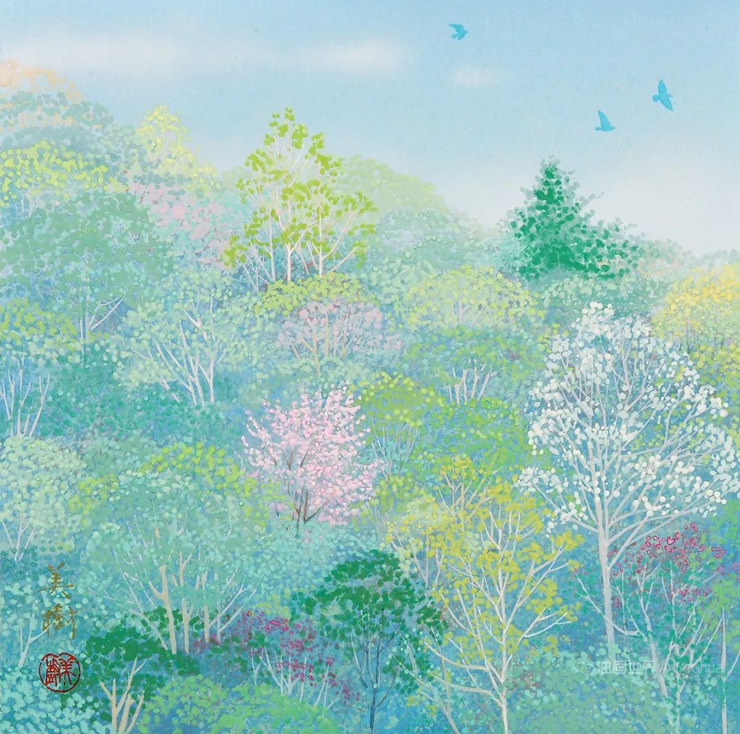 野地美树子手绘油画,日本画家奈良美智作品图