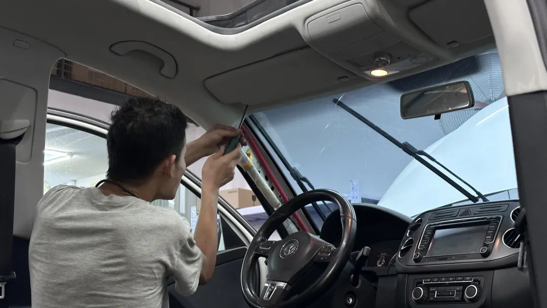 12年大众途观二手车翻新,大众途观外观塑料件翻新