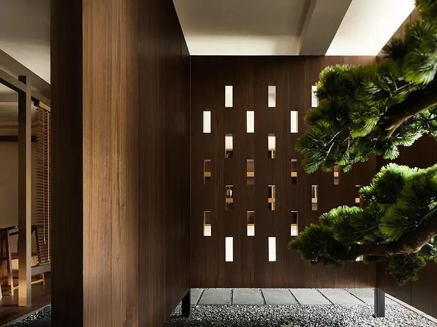 江南风园林中式餐厅设计方案,餐饮空间设计现代新中式