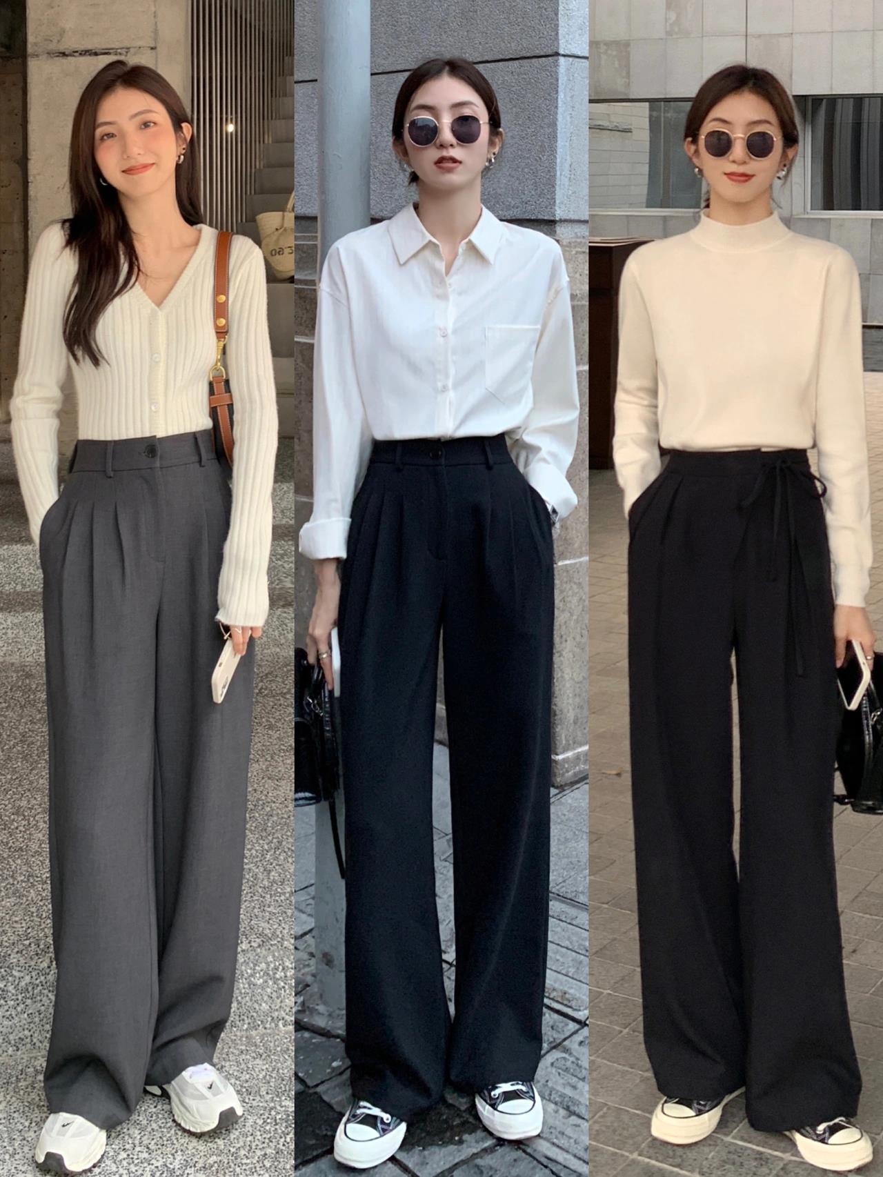 今年流行上短下长穿衣风格,短上衣阔腿裤怎么穿好看