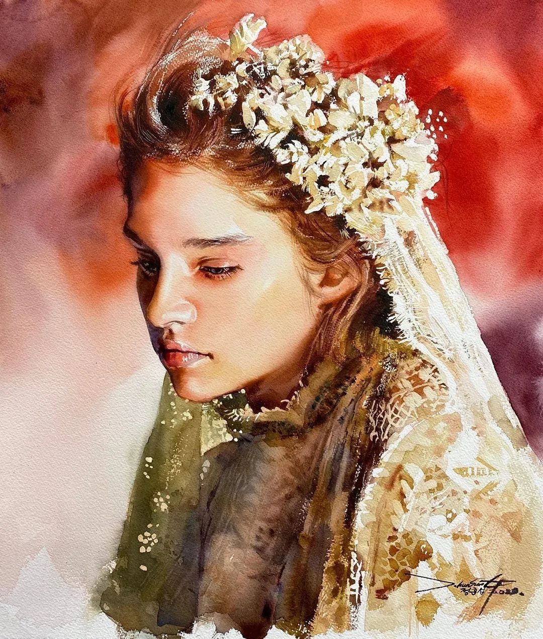 美得让人窒息的水彩,超级惊艳的水彩