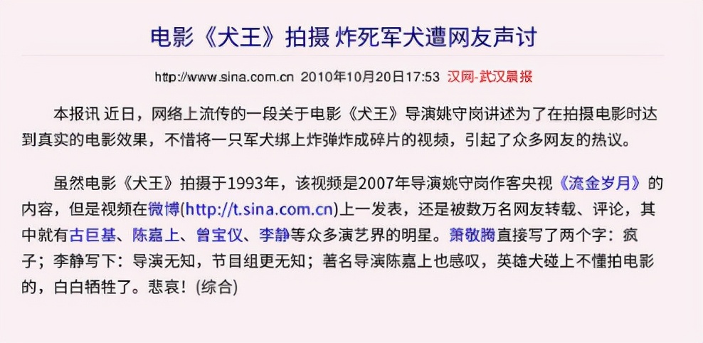 把马推下悬崖、炸死功勋犬，为了所谓的艺术，他们什么都干的出来
