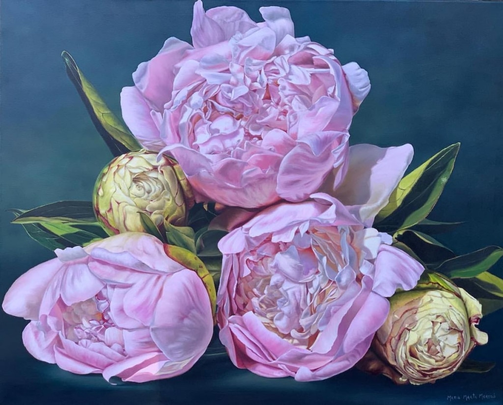 精致细腻的现实主义花卉油画byMariaMartaMorelli