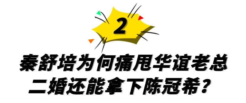 秦舒培为什么嫁陈冠希,二婚的秦舒培