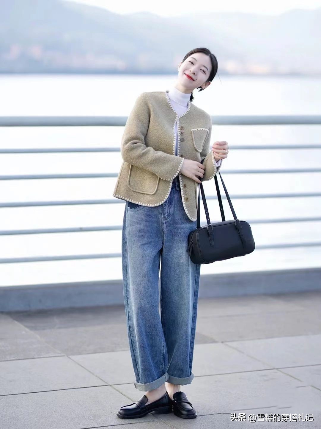 今年最流行短绒呢外套,今年好看外套毛茸茸