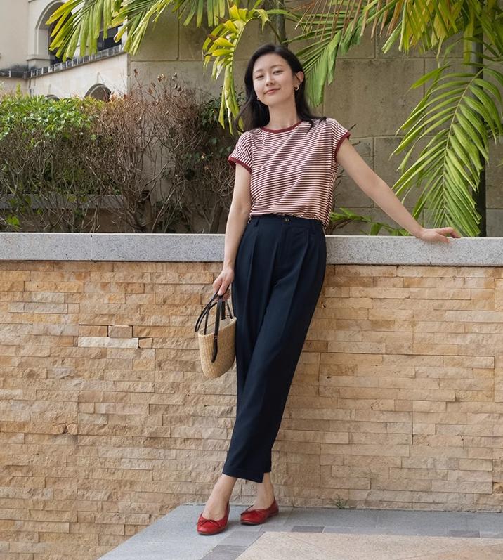 夏季穿什么裤子时髦好看,夏季休闲西裤搭配什么上衣