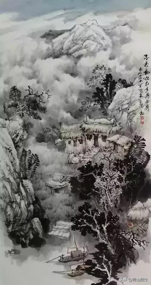 集名家精品山水画70幅欣赏,陈学良山水画精品欣赏40幅