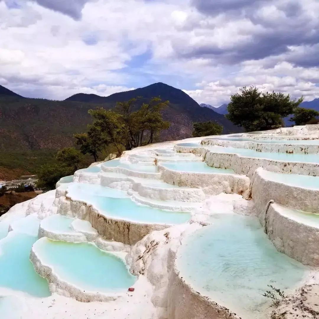 仙人遗田的白水台什么意思,香格里拉仙人洞风景