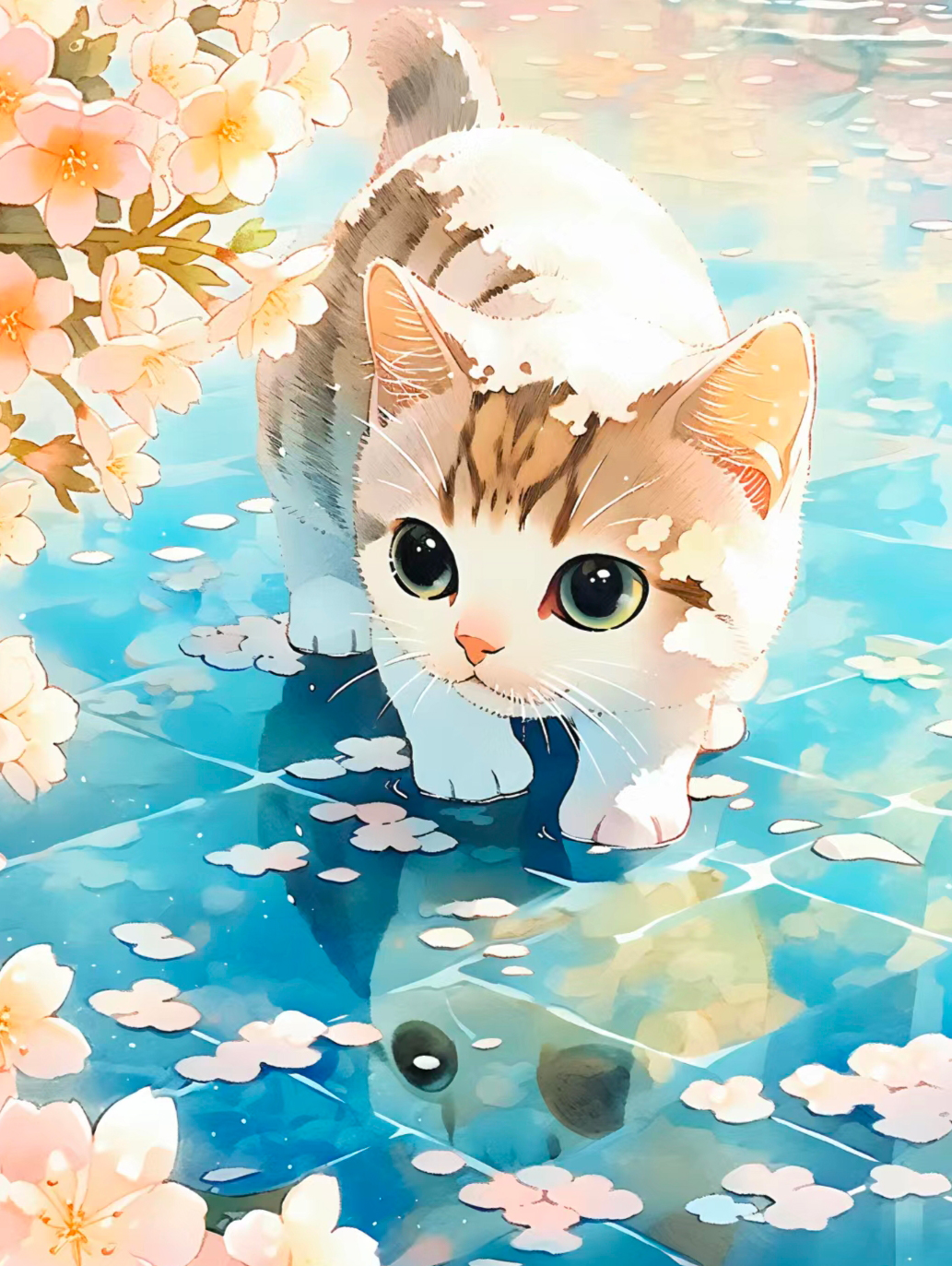 猫咪高清壁纸4k全屏60帧,萌萌哒粉色花篮里的猫咪图片壁纸