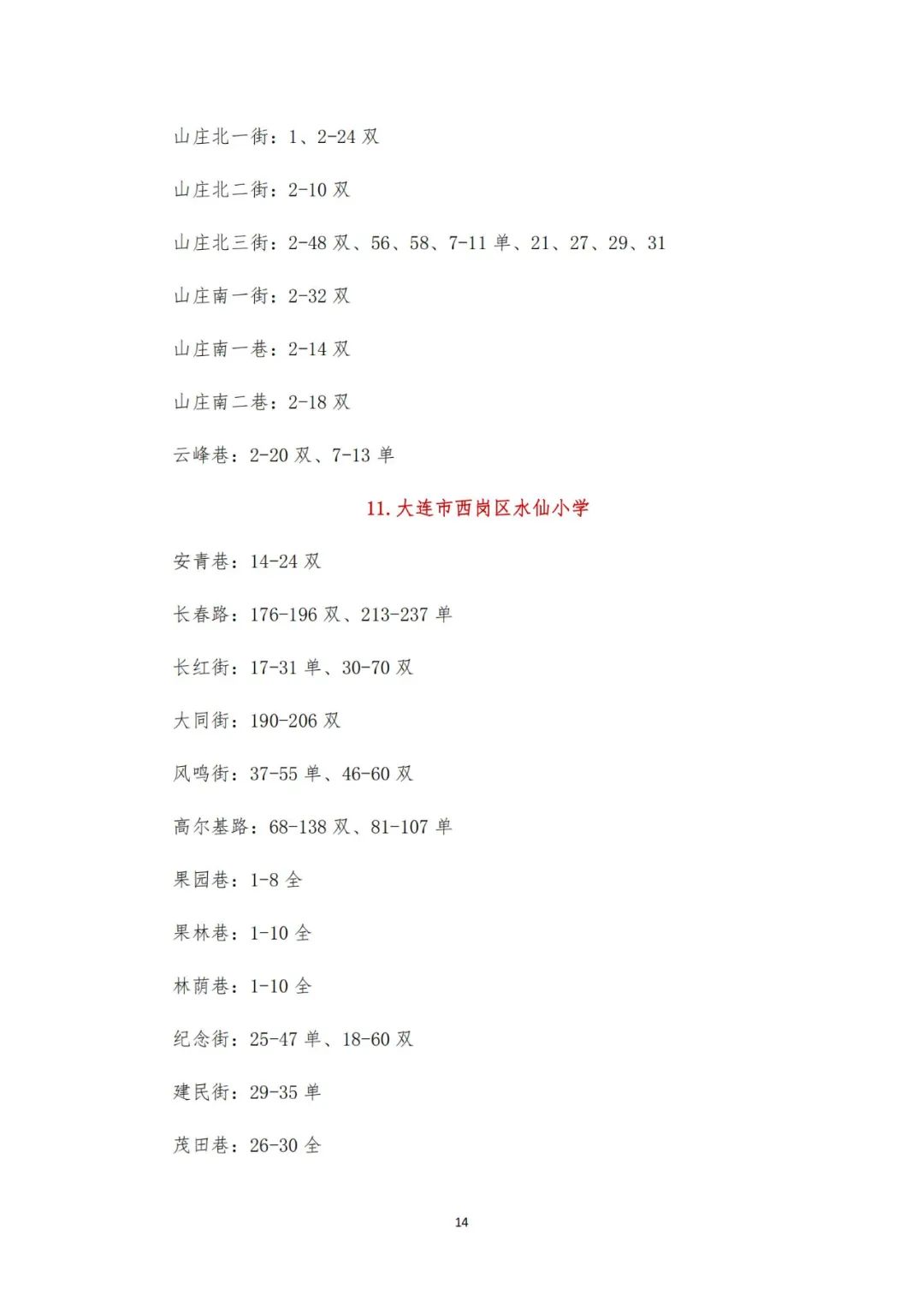 大连2020年学区划分甘井子,大连全市学区划分最新文件