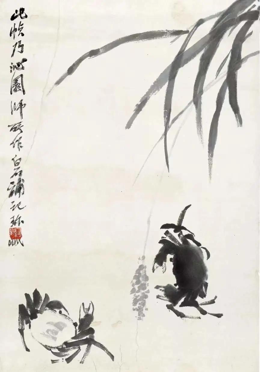 国画教程螃蟹的写意画法,写意国画熟螃蟹的画法步骤图片