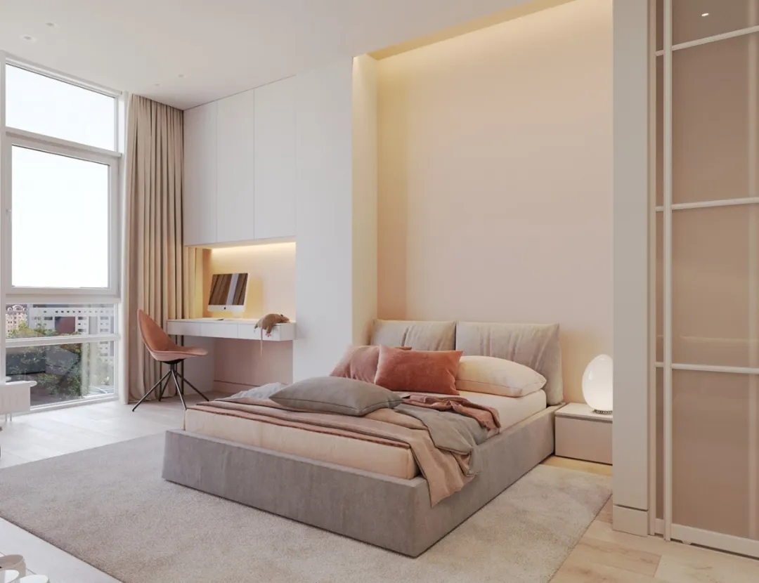 客厅现代风卧室日式风,意式现代简约风卧室颜色搭配