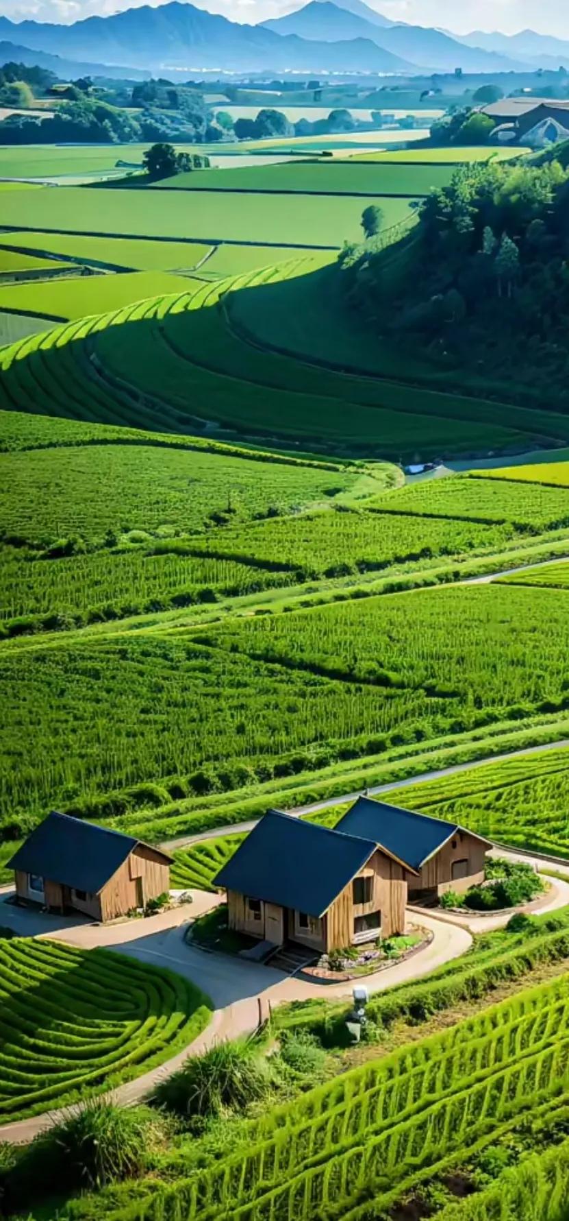 赏田园风光图片,美在深秋田园风光图片