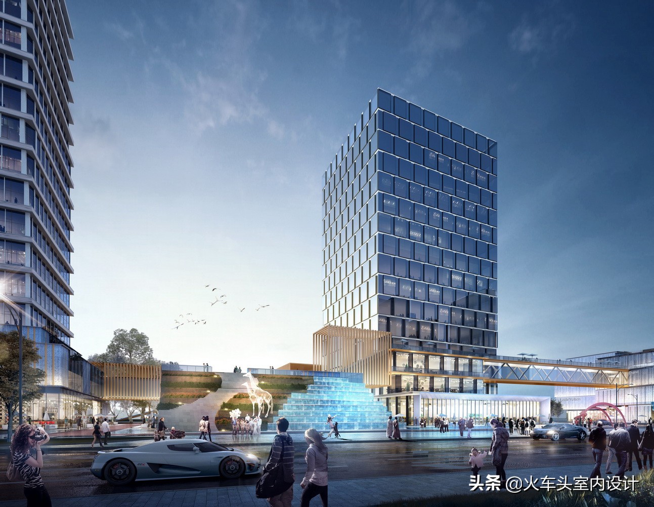 一万平方米写字楼外立面改造价格,玻璃幕墙外立面10层写字楼效果图