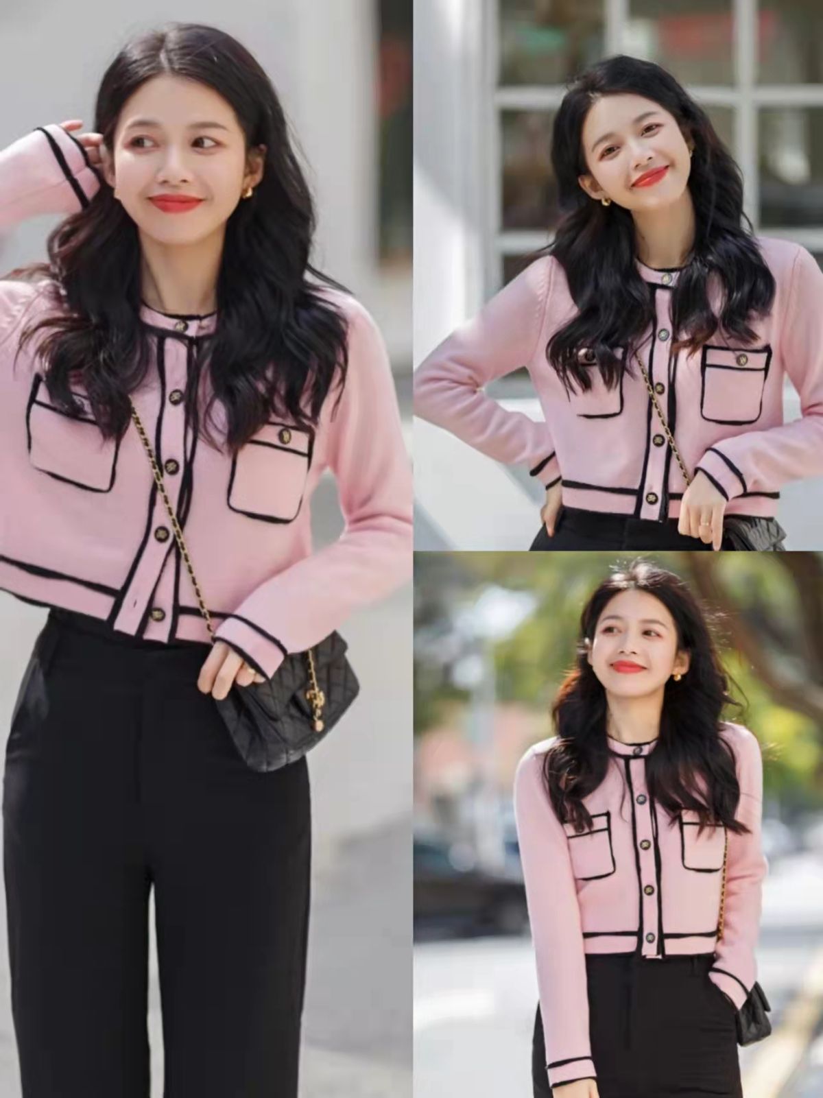 甜系穿搭粉色,粉色系甜酷系穿搭