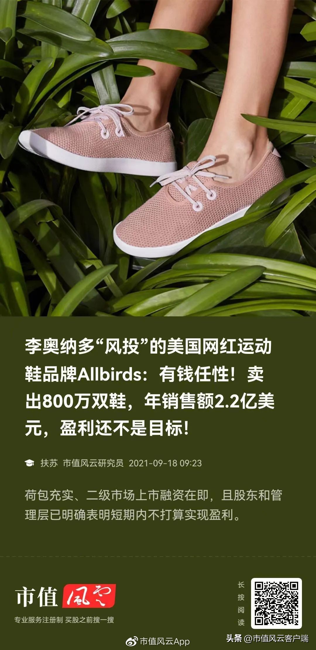 男神被套,Allbirds上市两年市值只剩渣!百亿美金新贵On了解一下？