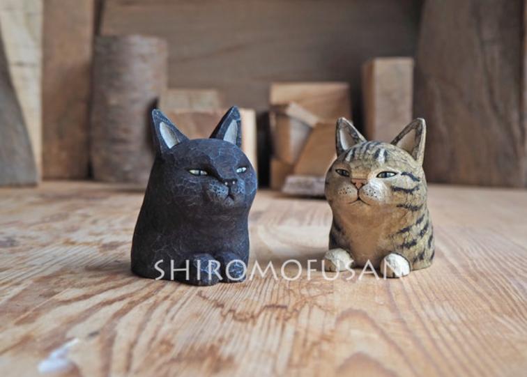 日本艺术家木雕猫,日本木雕猫艺术家