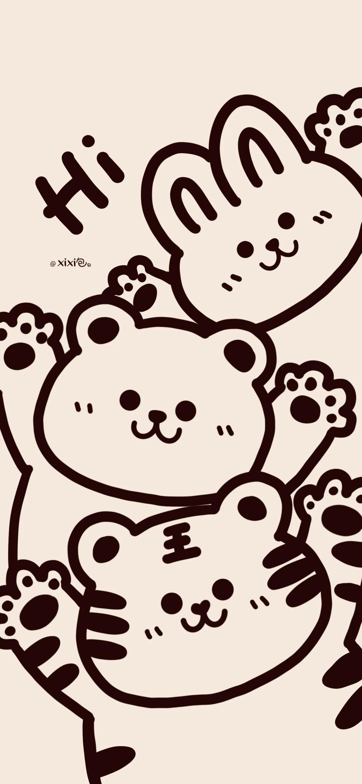 手机壁纸老虎图案,不二家大叔老虎壁纸红色