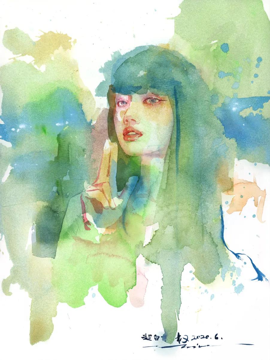 他是抖音水彩第一人，画面充满水墨意境，质感优秀！150万人盛赞