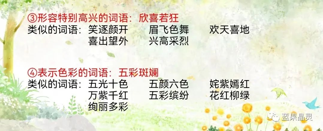 四下语文:第2单元课本内容(复习+练习)