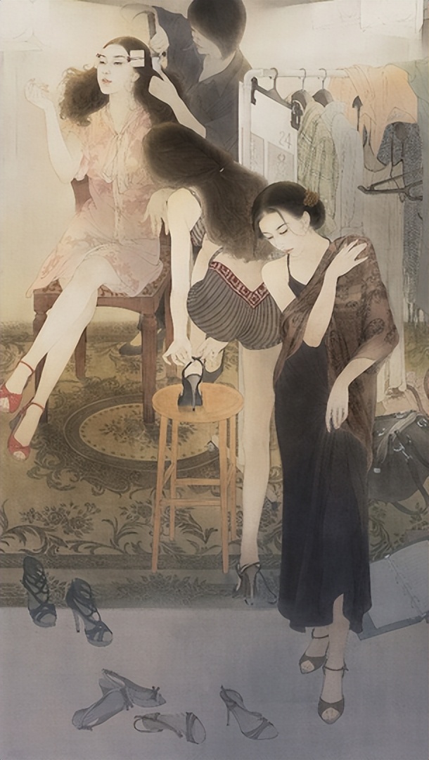 父女画家都是博士，画人体，父亲不敢画？女儿却画出了风情万种