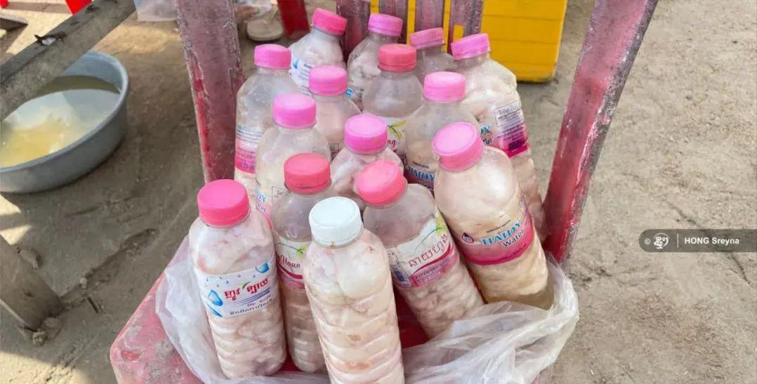 柬埔寨卖肉,柬埔寨路边摊