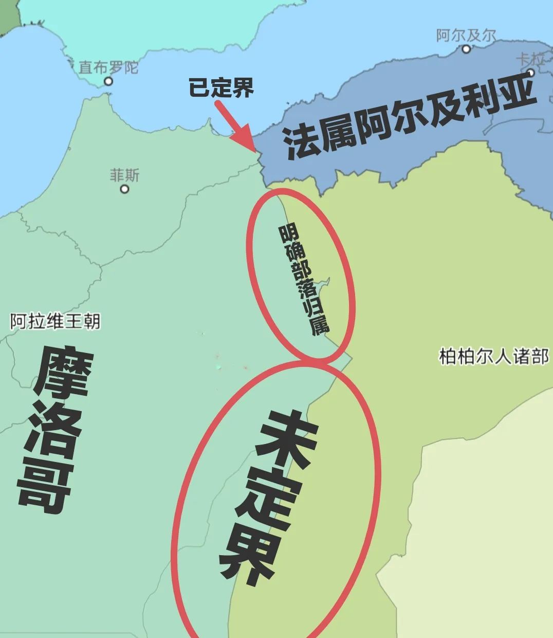 摩洛哥阿尔及利亚争议边界,阿尔及利亚与摩洛哥边境