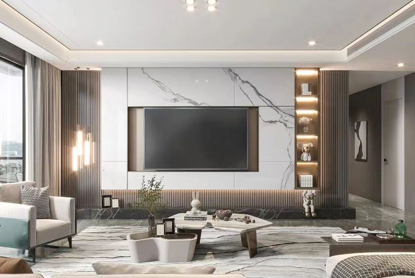 有门的电视背景墙最新设计,电视背景墙怎么设计既经济又好看