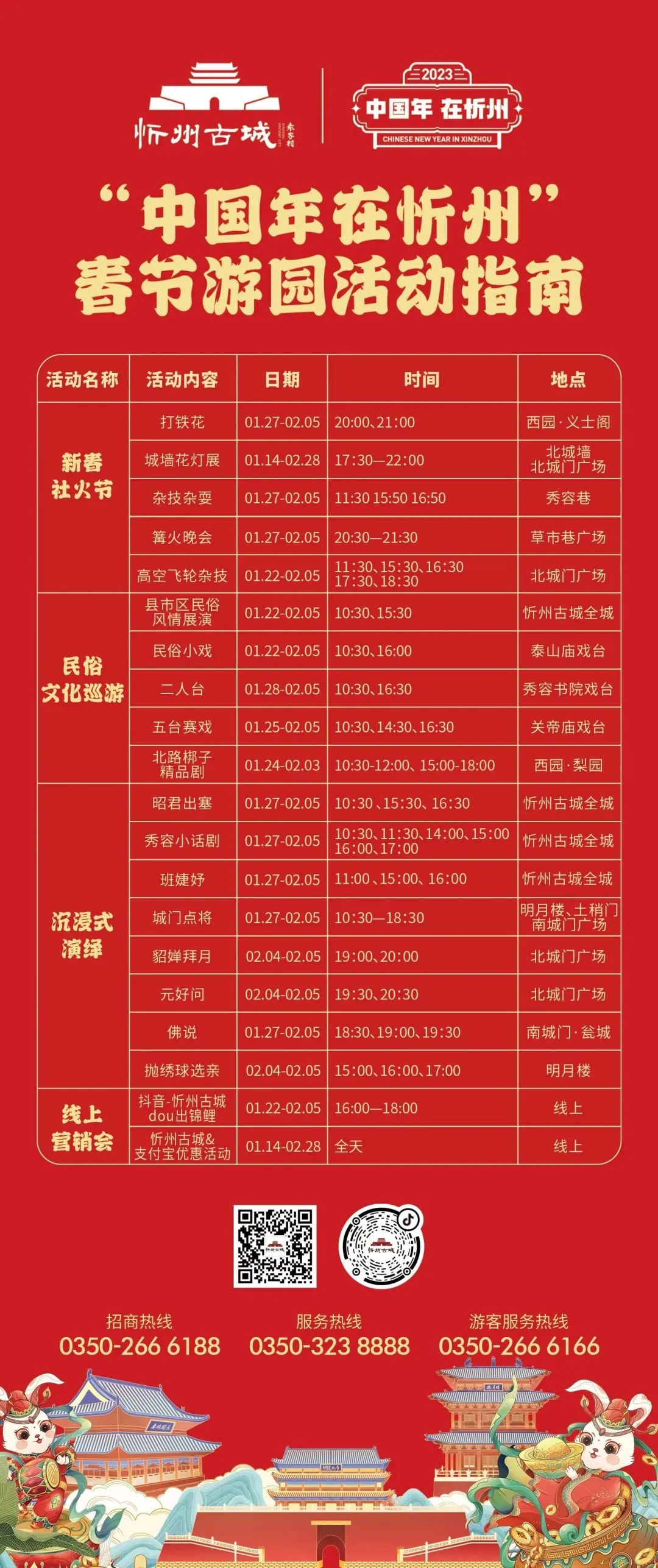 来忻州古城感受过节的气氛,忻州市年味古城