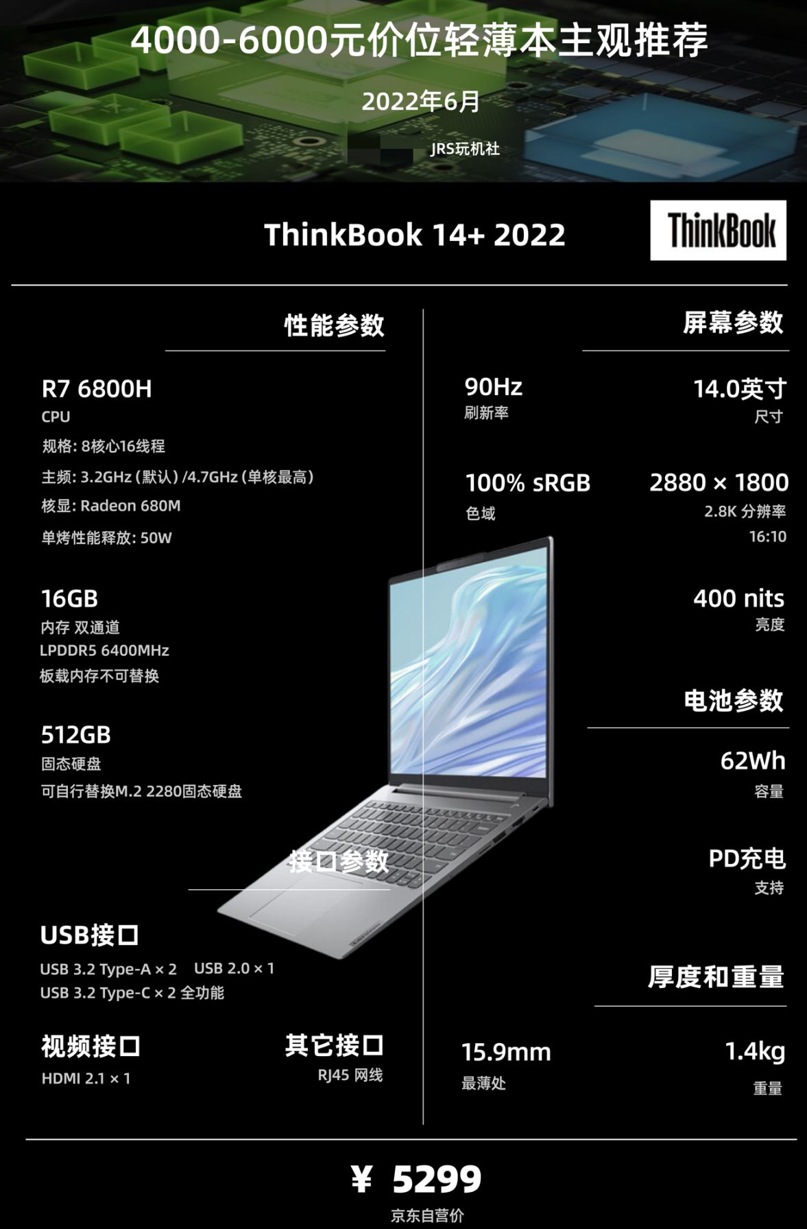 22年6·18|轻薄笔记本电脑（办公/学习）主观选购推荐