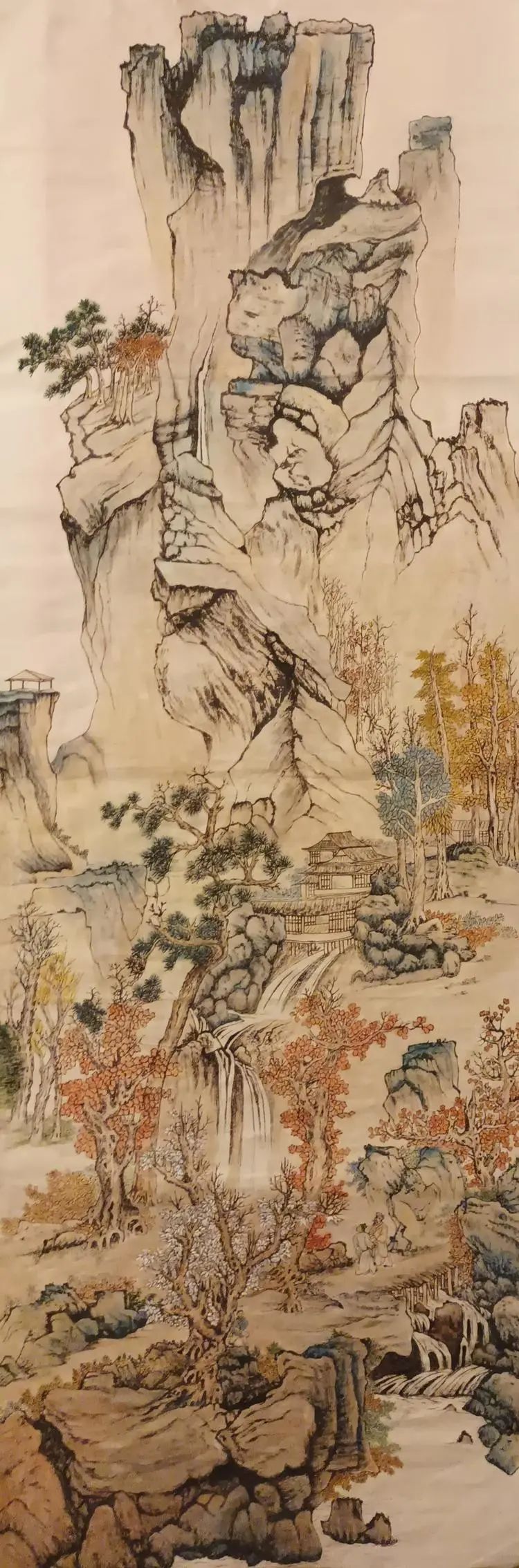 仁山智水山水画,仁山智水书法作品