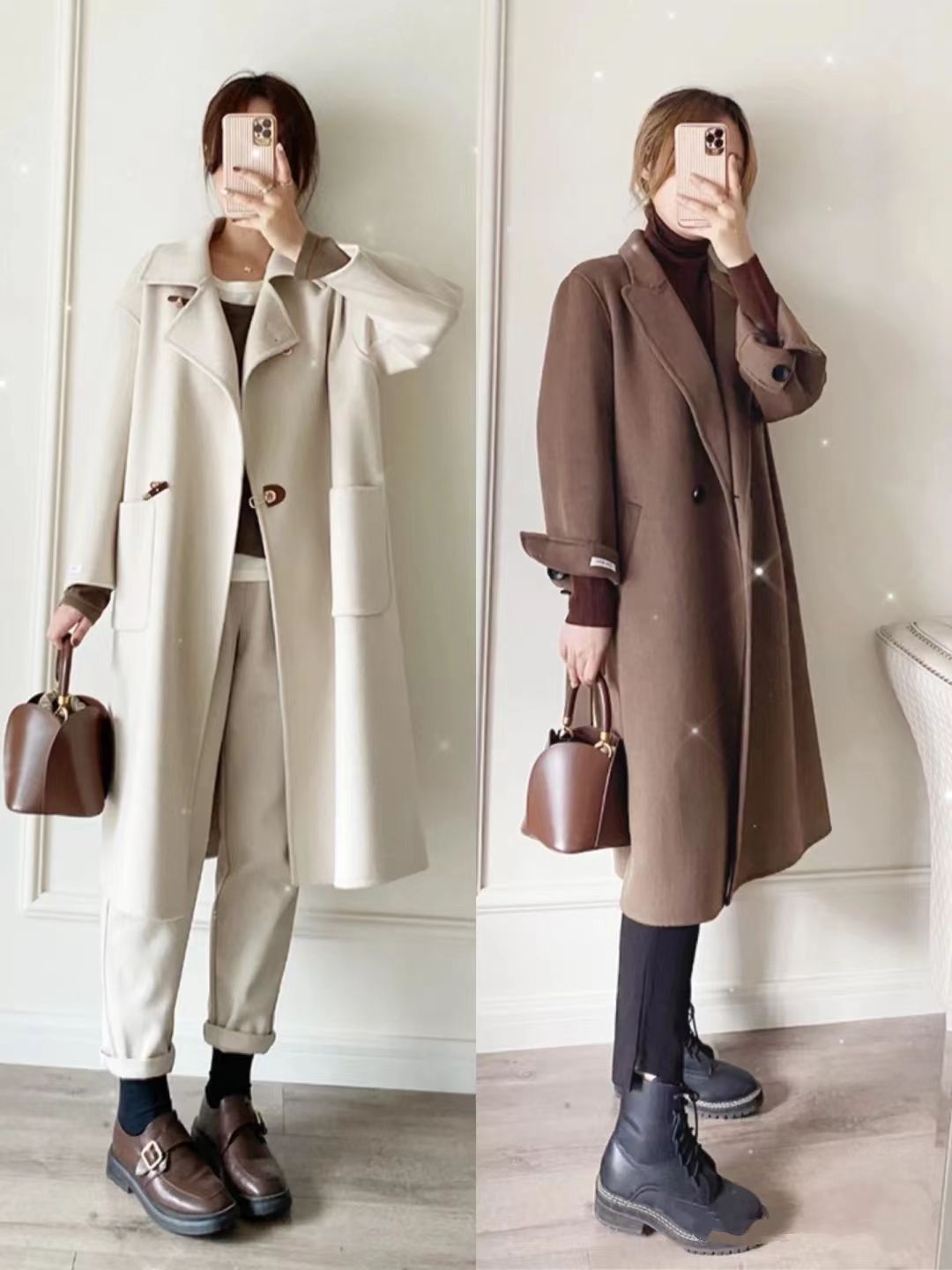 冬天的大衣平底鞋这样搭配会更好,小个子高级感百搭大衣鞋子